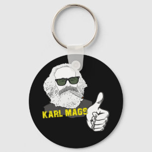 Rauchender Karl Mags mit Sonnenbrille Schlüsselanhänger
