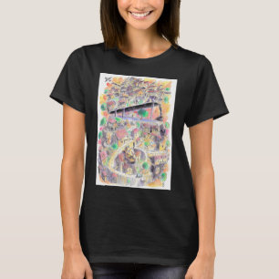 Rauchender Regenbogenforellenfisch – Retro-Pop-Art T-Shirt