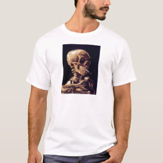 Rauchender Schädel Van Gogh T-Shirt