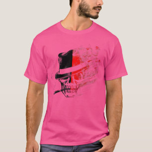 Rauchender Totenkopf mit stilvollem Hut und Zigarr T-Shirt