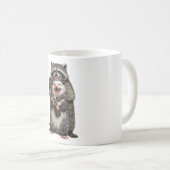 Rauchender Waschbär, Bier-Opossum beste Freunde Kaffeetasse (VorderseiteRechts)