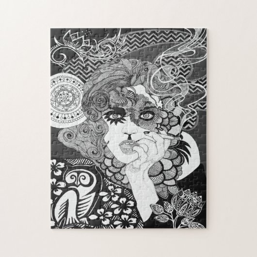 Rauchendes Frauen-Puzzlespiel Puzzle (Vertikal)