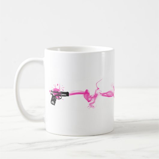 Rauchendes Gewehr-Tasse Kaffeetasse (Links)