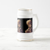 Rauchendes Skelett durch Van Gogh Bierglas (VorderseiteRechts)