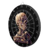 Rauchendes Skelett durch Van Gogh Dartscheibe (Vorderseite rechts)