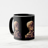 Rauchendes Skelett durch Van Gogh Tasse (Vorderseite Links)