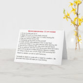 Raucher 12 Stufen Karte (Gelbe Blume)