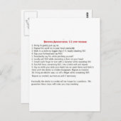 Raucher 12 Stufen Postkarte (Vorne/Hinten)