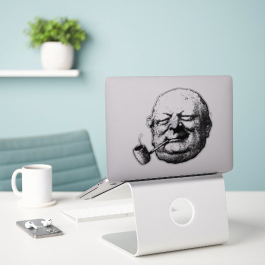 Raucher Aufkleber (Laptop auf Schreibtisch)