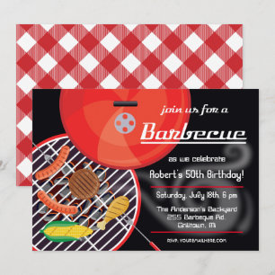 Raucher BBQ-Grill-Party-Einladung Einladung