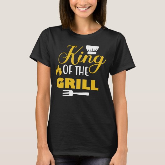 Raucher Grill Fleisch Wurst Kohle T-Shirt (Vorderseite)