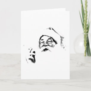 Raucher Santa. Vintager Weihnachtsmann raucht eine Feiertagskarte