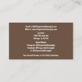 Raucher- und Feuerlöschgerät Visitenkarte (Rückseite)