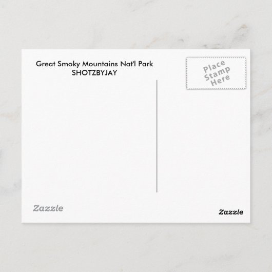 Raucher-Wasserfall II Postkarte (Rückseite)