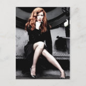 Raucherdame Postkarte (Vorderseite)