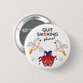 Raucherentwöhnung bitte Kampagne Button (Vorne & Hinten)