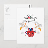 Raucherentwöhnung bitte Kampagne Postkarte (Vorne/Hinten)