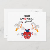 Raucherentwöhnung bitte Kampagne Postkarte (Vorne/Hinten)