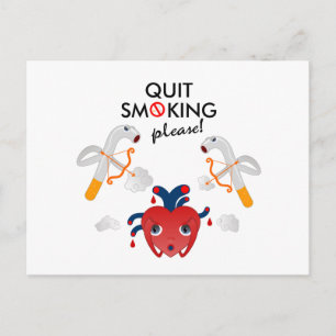 Raucherentwöhnung bitte Kampagne Postkarte