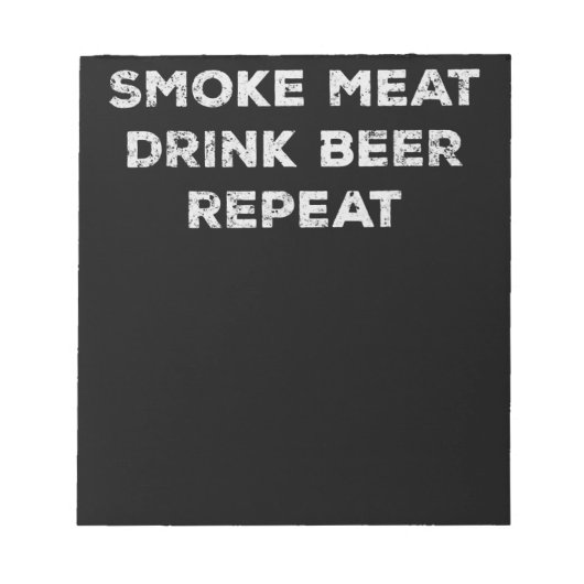 Räucherfleisch - Bieraufstrich | Funny GRILLEN Lov Notizblock (Vorderseite)