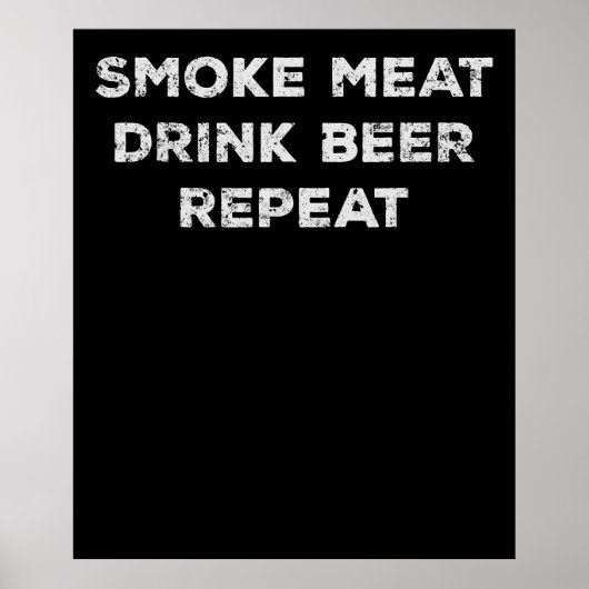 Räucherfleisch - Bieraufstrich | Funny GRILLEN Lov Poster (Vorne)