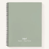 Räuchergrün Notizblock (Vorderseite)