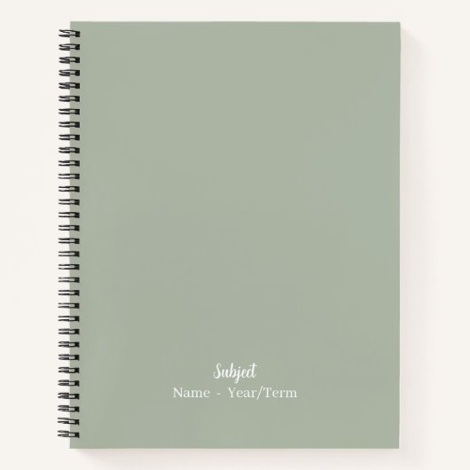 Räuchergrün Notizblock (Vorderseite)