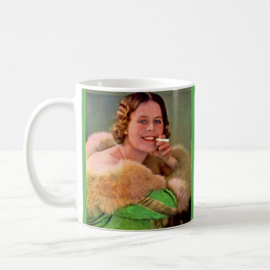 Raucherin der 30er Jahre Kaffeetasse (Links)