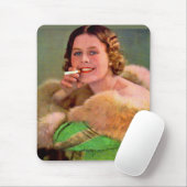 Raucherin der 30er Jahre Mousepad (Mit Mouse)