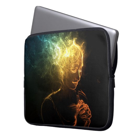 Raucherin Laptopschutzhülle (Vorderseite Links)