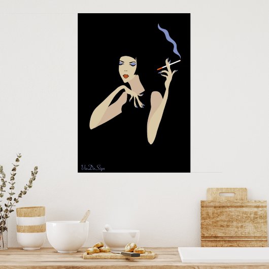 Raucherin Poster (Küche)