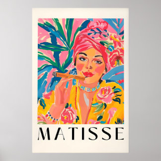 Raucherin Poster, Matisse Druck, Kubanische Zigarr Poster