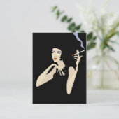 Raucherin Postkarte (Stehend Vorderseite)
