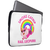 Räucherkatze Hail Lucipurr, Funny Satan Cat Unicor Laptopschutzhülle (Vorne Rechts)