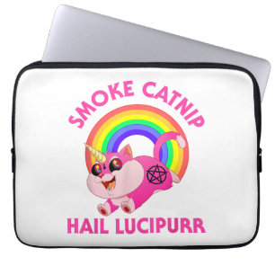 Räucherkatze Hail Lucipurr, Funny Satan Cat Unicor Laptopschutzhülle