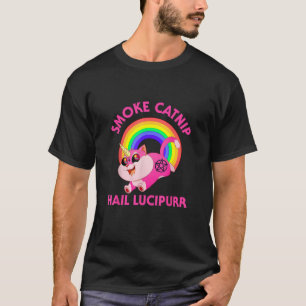 Räucherkatze Hail Lucipurr, Funny Satan Cat Unicor T-Shirt
