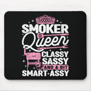 Raucherkönigin Cly Sy Smart Y Rauchen Grillen Frau Mousepad