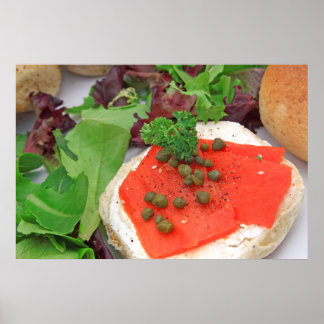 Räucherlachs-Bagel Poster