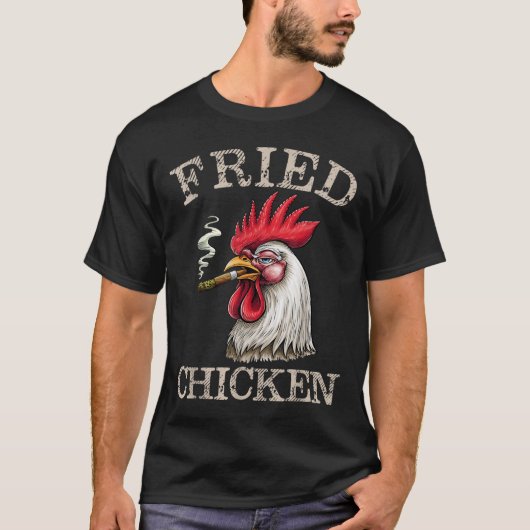 Räucherndes Huhn Grafische Weed Men Frauen T-Shirt (Vorderseite)