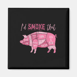 Räucherter Schweinegrill Bacon Lover Funny Grillen Magnet