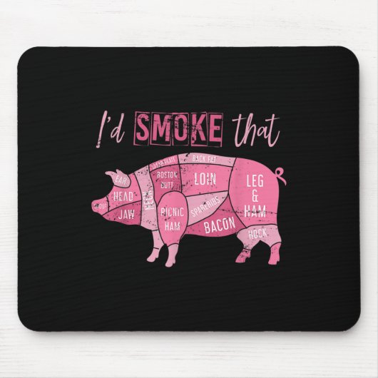 Räucherter Schweinegrill Bacon Lover Funny Grillen Mousepad (Vorne)
