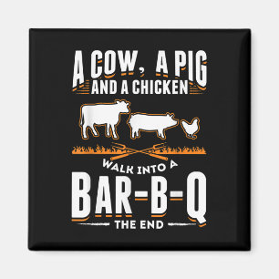 Räuchertes Fleisch Lover Geschenk Idee Funny Barbe Magnet
