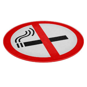 Raucherverbot-Schild - UK-Beschilderung Schneidebrett