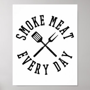 Rauchfleisch Alltägliches Shirt - Funny Grillen Gr Poster