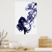 Rauchfotografie - Blaues Poster (Küche)