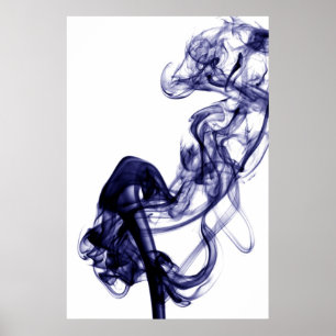 Rauchfotografie - Blaues Poster