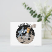 rauchfrei. Kicken Hintern! Postkarte (Stehend Vorderseite)
