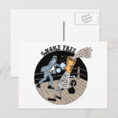 rauchfrei. Kicken Hintern! Postkarte (Vorne/Hinten)