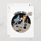 rauchfrei. Kicken Hintern! Postkarte (Vorne/Hinten)