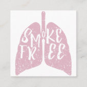 Rauchfreie gesunde Lungen Quadratische Visitenkarte (Vorderseite)